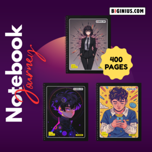 a4 spiral notebook set of 3 | 400 pages 6 subject plain notebook with strong plastic cover